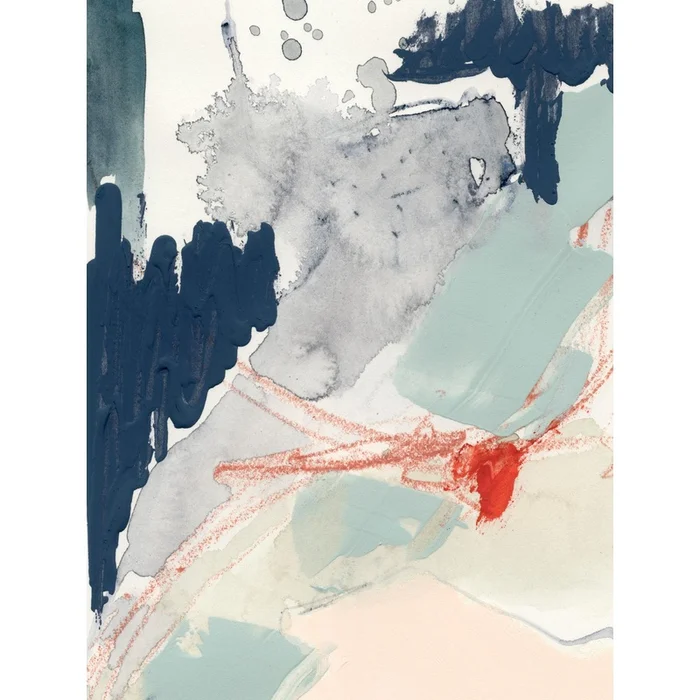 Ash Blue & Crimson I Giant Art 72×54 Wall Art|uvre dart murale Giant Art Ash Blue & Crimson I 72×54