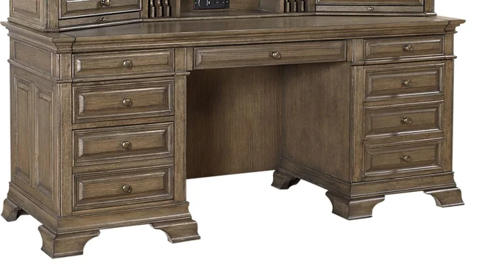 Aspenhome Arcadia 72″ Credenza Desk in Truffle I92-321 EST SHIP TIME IS 2 WEEKS