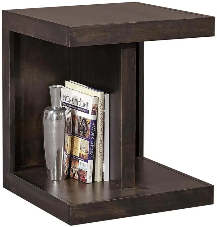 Aspenhome Avery Loft End Table in Ghost Black DY914-GHT