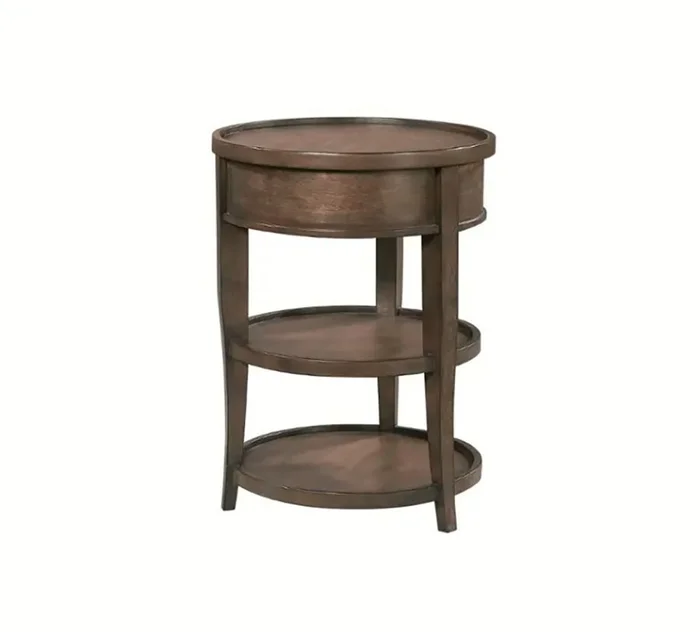Aspenhome Blakely Round Chairside Table in Sable Brown I540-9130