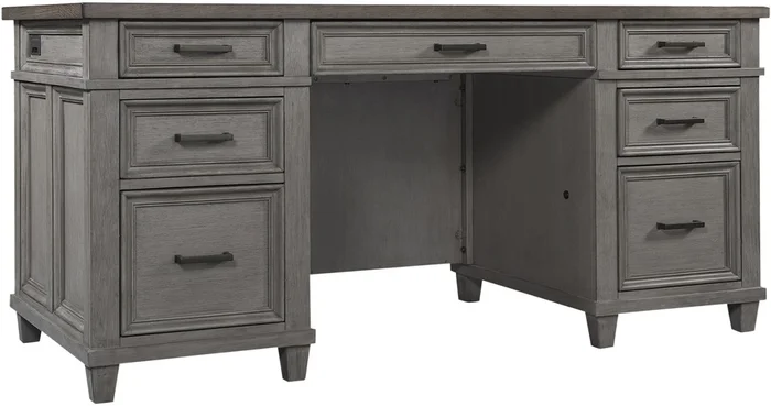 Aspenhome Caraway 66″ Executive Desk in Aged Slate I248-303-SLT-1