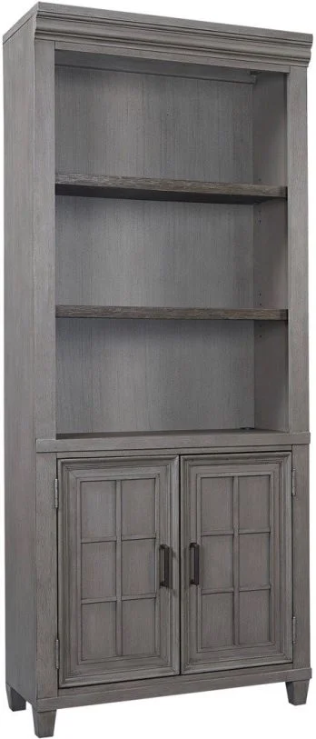 Aspenhome Caraway Door Bookcase in Aged Slate I248-332-SLT-1