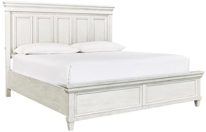 Aspenhome Caraway King Panel Bed in Aged Ivory EST SHIP TIME IS 2 WEEKS
