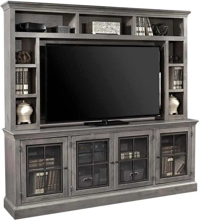 Aspenhome Churchill 84″ Console & Hutch in Smokey Grey DR1260-GRY;DR1260H-GRY