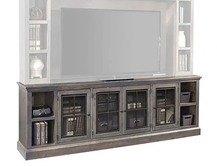 Aspenhome Churchill 96″ Console with 4 Doors in Smokey Grey DR1270-GRY