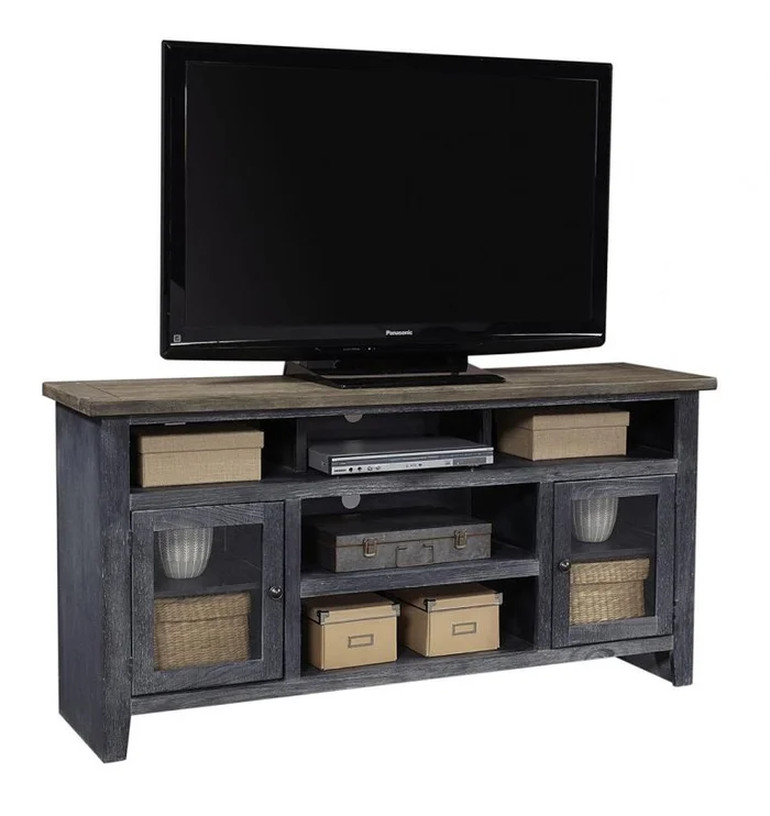 Aspenhome Eastport 65″ Console with 2 Doors in Drifted Black WME1065-DBK