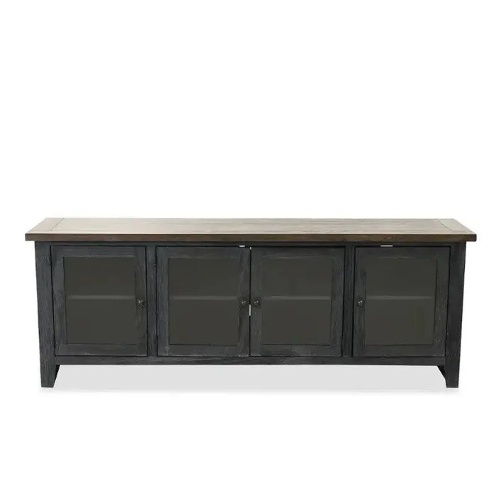 Aspenhome Eastport 74″ Console w/ 4 Doors in Drifted Black WME1250-DBK