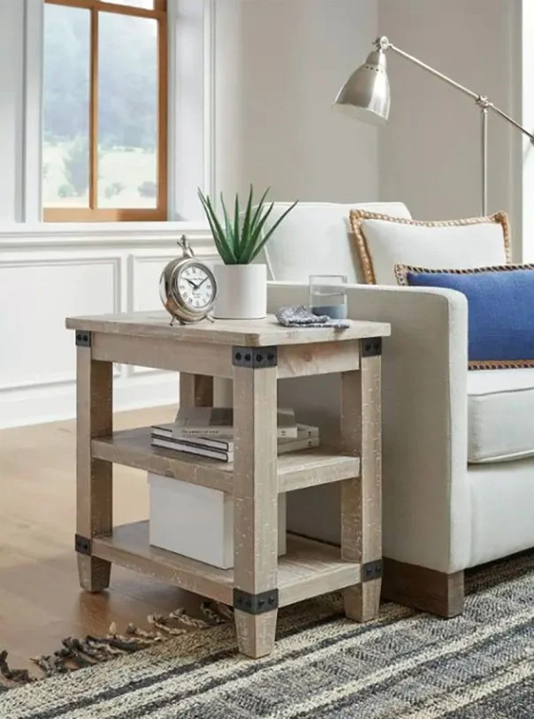 Aspenhome Foundry Chairside Table in Weathered Stone I349-9130-WST