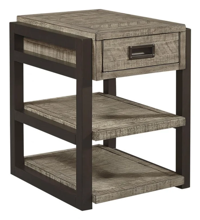 Aspenhome Furniture Grayson Chairside Table in Cinder Grey I215-9130 EST SHIP TIME IS 2 WEEKS