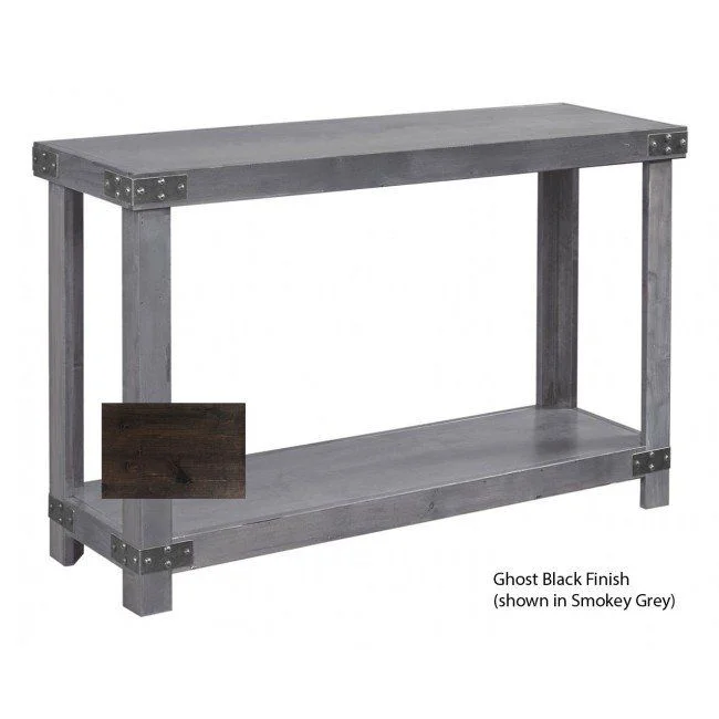 Aspenhome Industrial Sofa Table in Ghost Black DN915-GHT