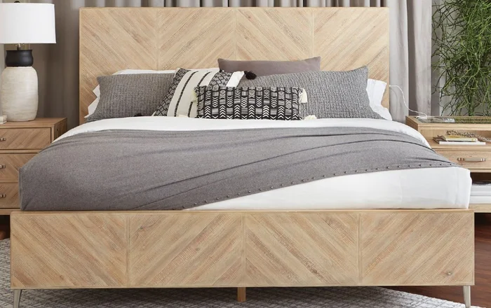 Aspenhome Maddox Queen Panel Bed in Biscotti