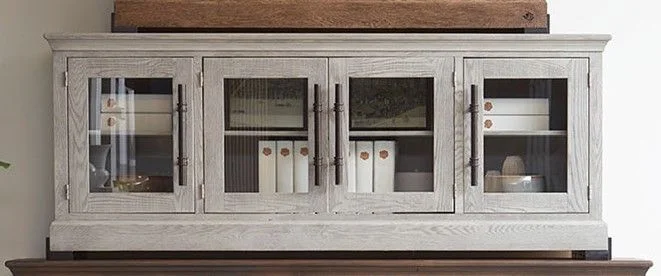 Aspenhome Manchester 85″ Console in Smokey White WKM1260-SWH