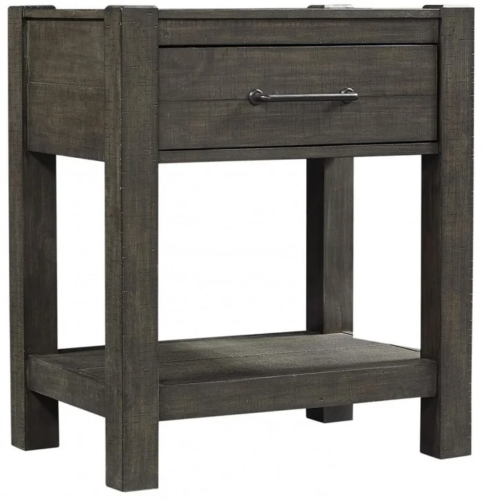 Aspenhome Mill Creek 1 Drawer Nightstand in Carob I227-451N EST SHIP TIME IS 2 WEEKS