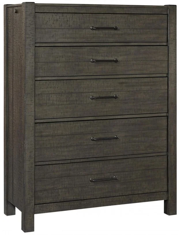 Aspenhome Mill Creek 5 Drawer Chest in Carob I227-456 EST SHIP TIME IS 2 WEEKS