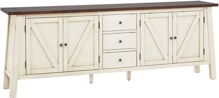 Aspenhome Pinebrook 96″ Console in White I629-297-PRW