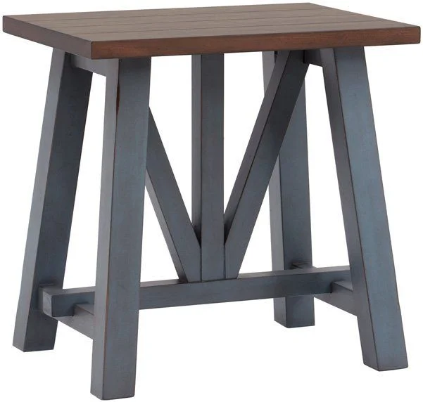 Aspenhome Pinebrook Chairside Table in Denim I629-9130-DEN
