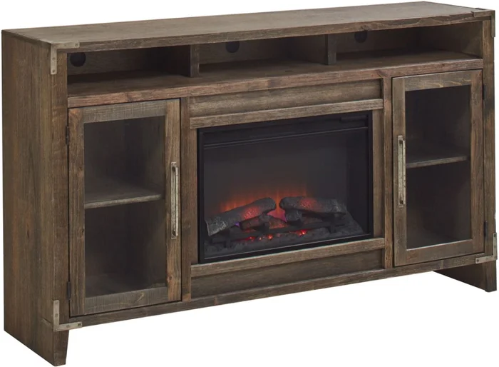 Aspenhome Quincy 66″ Console w/ Fireplace in Brindle WDJ1940-BDL