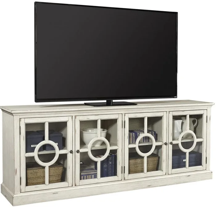 Aspenhome Radius 86’Console in White I233-284 EST SHIP TIME IS 2 WEEKS