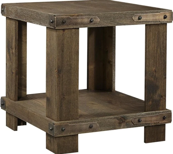 Aspenhome Sawyer End Table in Brindle WDO914-BDL EST SHIP TIME IS 2 WEEKS