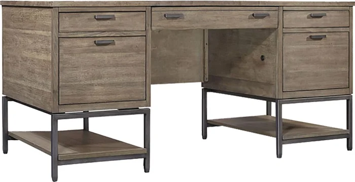 Aspenhome Trellis Open Ped Desk in Desert Brown I287-371