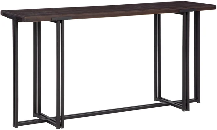 Aspenhome Zander Sofa Table with Dual Metal Base in Umber I310-9151-UMB