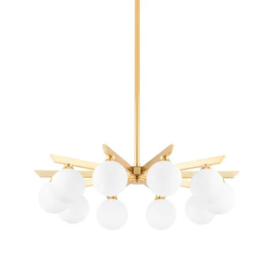 Astra LED Chandelier in Vintage Brass (68|402-10-VB)