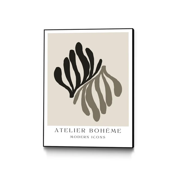 Atelier Bohme No.1 Canvas Framed Black 24×32 Wall Art|uvre d’art murale sur toile encadre noire Atelier Bohme No.1 24×32