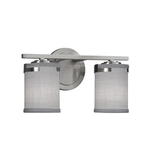 Atlas 2-Light Bath Bar (254|FAB-8452-10-GRAY-NCKL)