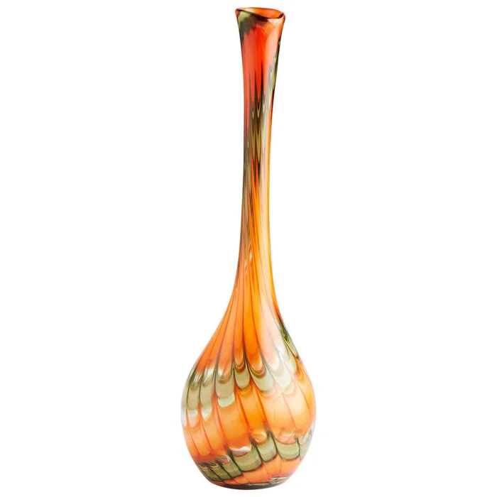 Atu Vase Orange Medium By Cyan Design