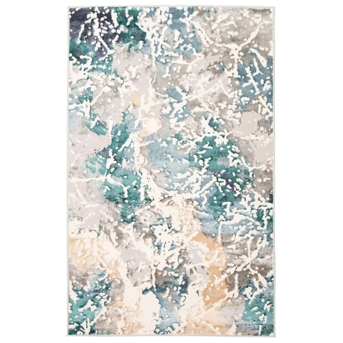 Aura Teal Area Rug – 8’0 x 10’0|Carpette Aura bleu sarcelle – 8pi 0po x 10pi 0po