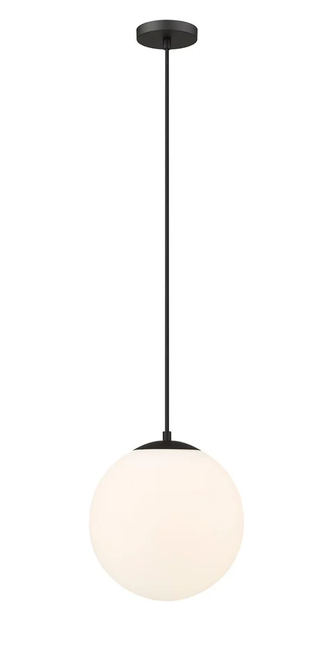 Auralume One Light Mini Pendant in Matte Black (405|612-BK-W)