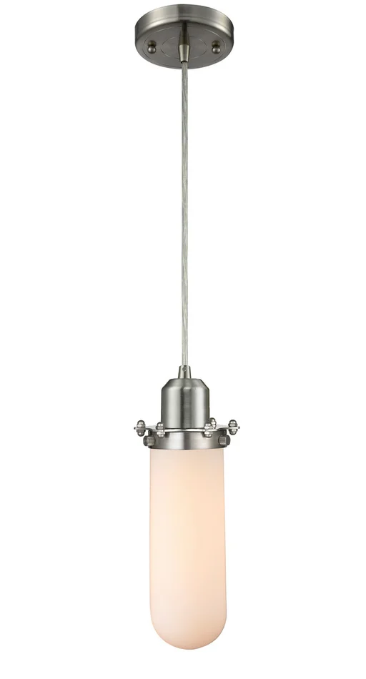Austere LED Mini Pendant in Brushed Satin Nickel (405|900-1P-SN-CE228-SN-W-LED)