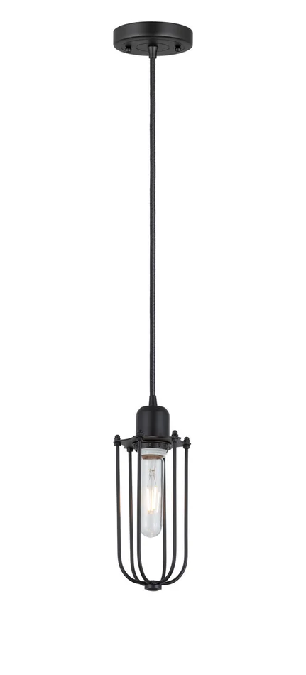 Austere LED Mini Pendant in Matte Black (405|900-1P-BK-CE225-BK-LED)