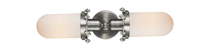 Austere Two Light Bath Vanity in Brushed Satin Nickel (405|900-2W-SN-CE231-SN-W)