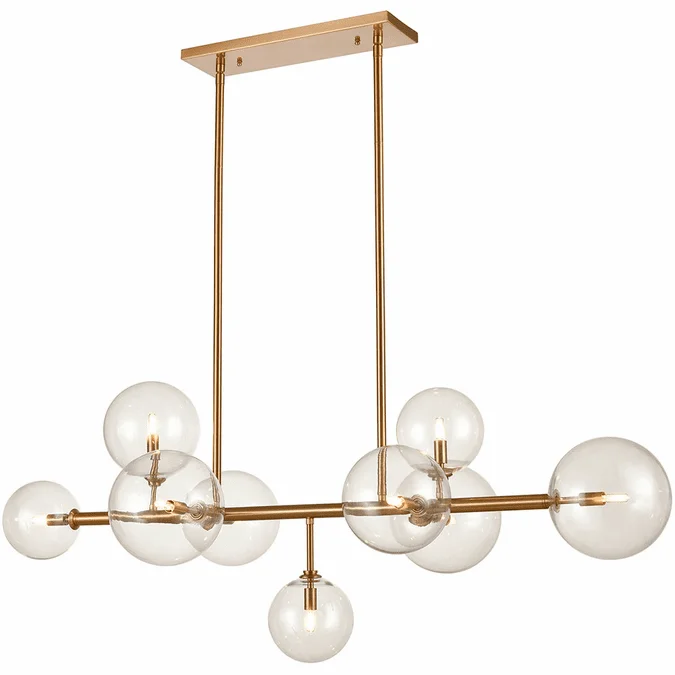 Avenue Lighting HF4209-AB Delilah Modern Aged Brass Halogen 51″ Kitchen Island Lighting