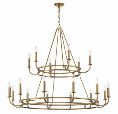 Bailey 18 Light Chandelier in Aged Brass (60|BAI-A2109-AG)