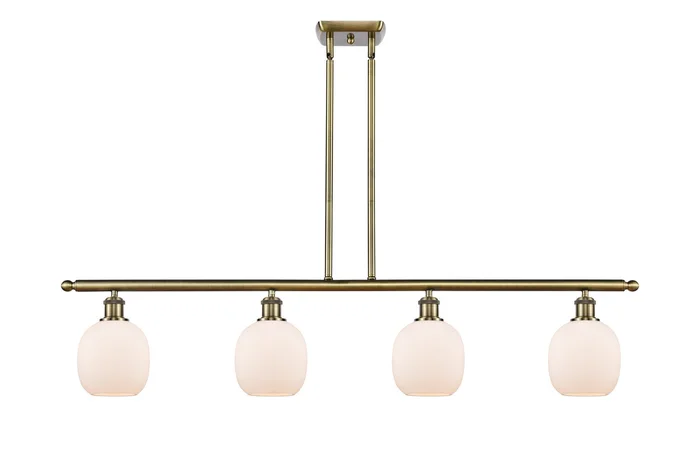 Ballston Four Light Island Pendant in Antique Brass (405|516-4I-AB-G101)
