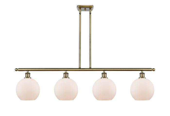 Ballston Four Light Island Pendant in Antique Brass (405|516-4I-AB-G121-8)