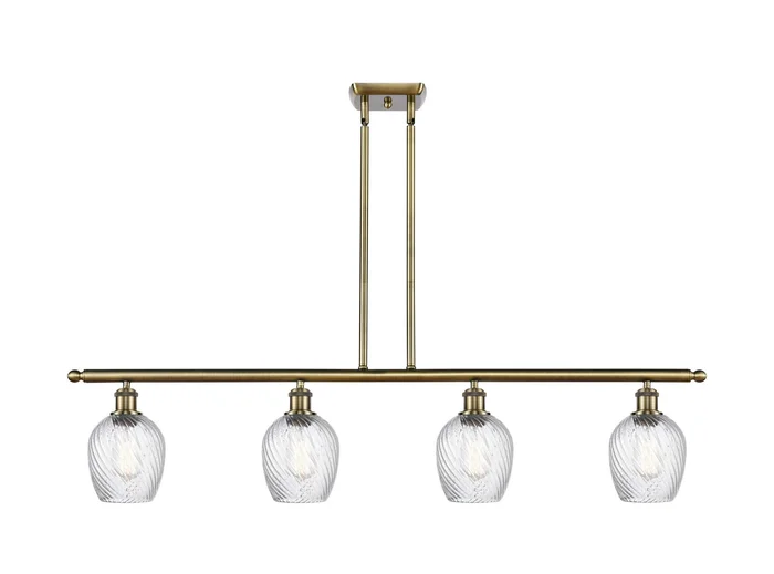 Ballston Four Light Island Pendant in Antique Brass (405|516-4I-AB-G292)