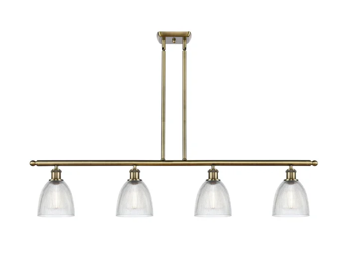 Ballston Four Light Island Pendant in Antique Brass (405|516-4I-AB-G382)
