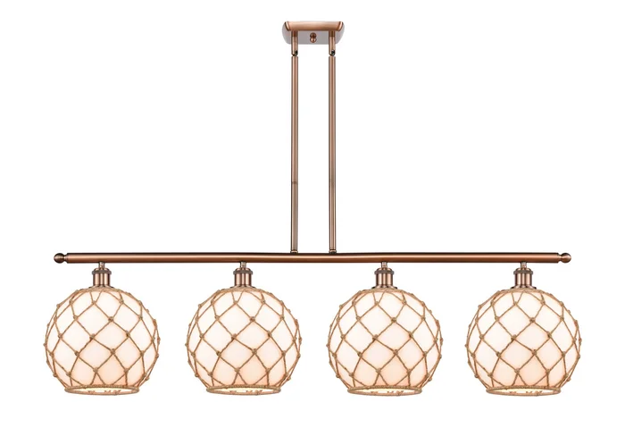 Ballston Four Light Island Pendant in Antique Copper (405|516-4I-AC-G121-10RB)