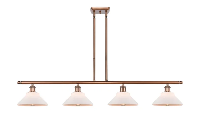 Ballston Four Light Island Pendant in Antique Copper (405|516-4I-AC-G131)