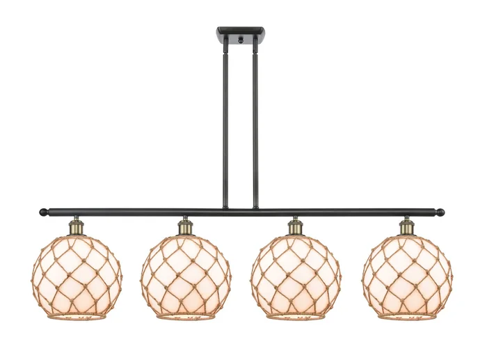 Ballston Four Light Island Pendant in Black Antique Brass (405|516-4I-BAB-G121-10RB)