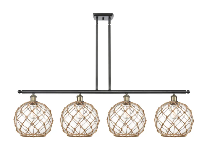 Ballston Four Light Island Pendant in Black Antique Brass (405|516-4I-BAB-G122-10RB)