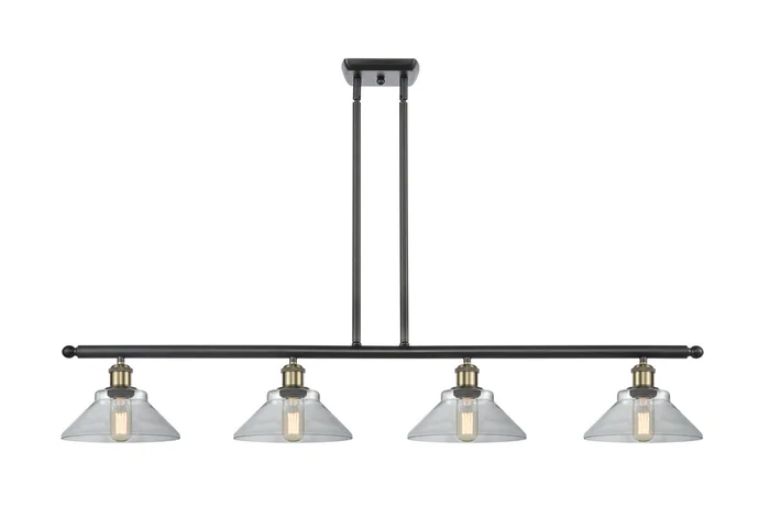 Ballston Four Light Island Pendant in Black Antique Brass (405|516-4I-BAB-G132)