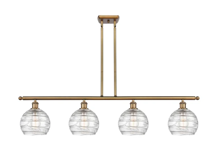 Ballston Four Light Island Pendant in Brushed Brass (405|516-4I-BB-G1213-8)
