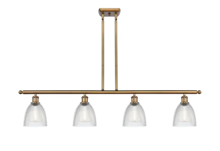 Ballston Four Light Island Pendant in Brushed Brass (405|516-4I-BB-G382)
