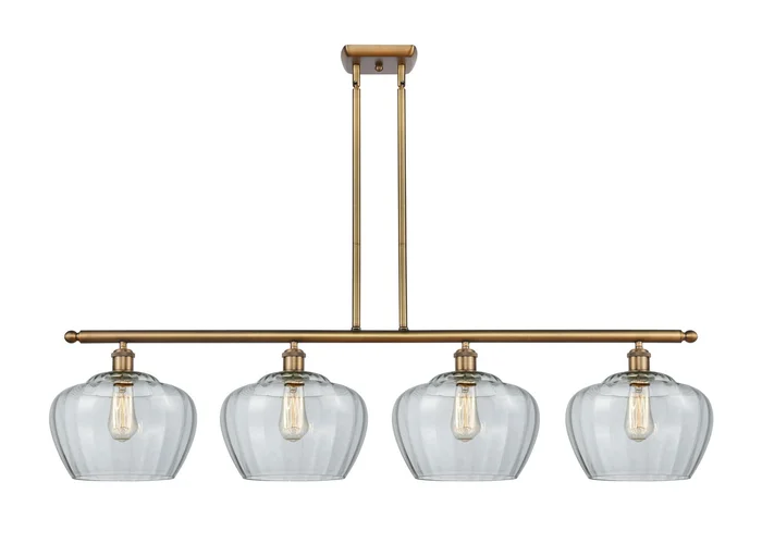 Ballston Four Light Island Pendant in Brushed Brass (405|516-4I-BB-G92-L)