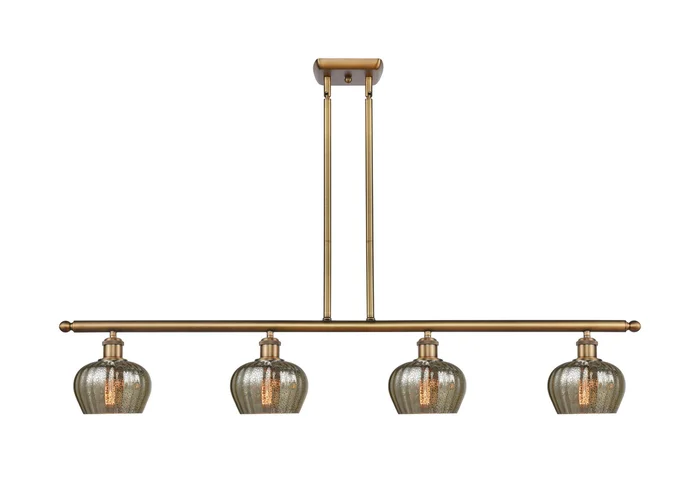 Ballston Four Light Island Pendant in Brushed Brass (405|516-4I-BB-G96)