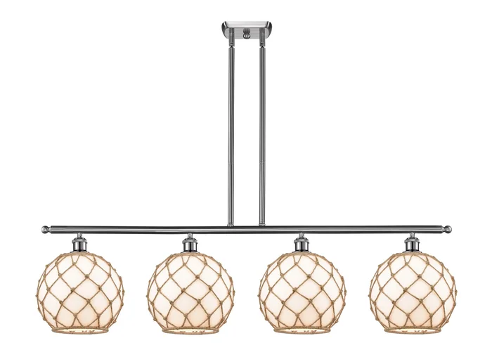 Ballston Four Light Island Pendant in Brushed Satin Nickel (405|516-4I-SN-G121-10RB)